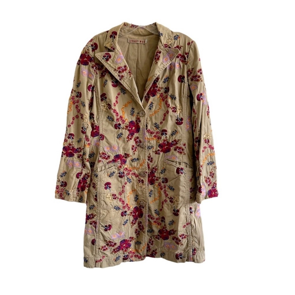 Johnny Was Floral Embroidered Jacket - Multicolor